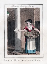 Achetez un billet de la pièce, Drury Lane Theatre, Londres, 1805
