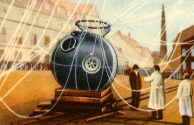 Cabine du ballon de recherche en altitude de Piccard, 1931