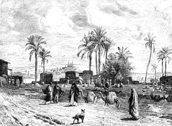 Le Caire vu de la rive gauche du Nil