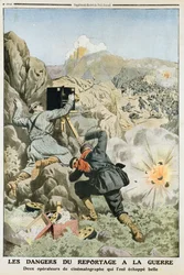 Cameramen sous le feu en filmant pendant la Première Guerre balkanique, 1912