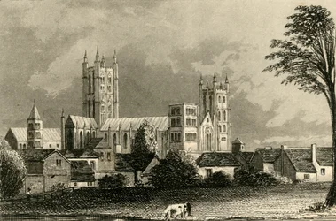 Cathédrale de Canterbury, Kent, vers 1845