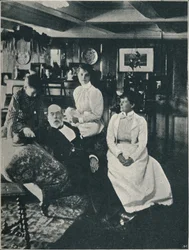 Le capitaine Bourchier, sa fille et sa petite-fille, vers 1900-1910