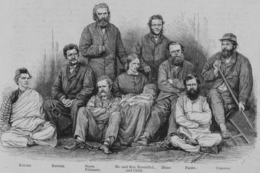 Capitaine Cameron et les autres captifs abyssiniens, vers 1864