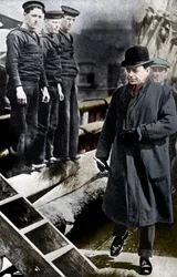 Le capitaine Scott, explorateur polaire britannique, sur le Terra Nova, vers 1900-1910 1936