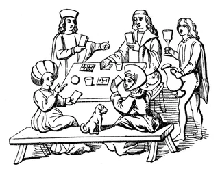 Partie de cartes, début du XVIe siècle, 1910