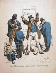 Caricature des propriétaires, Commune de Paris, 1871