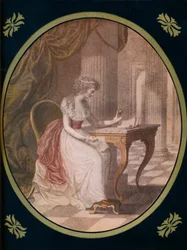 Caroline de Litchfield, méditant sur le tableau de Waldstein, vers 1780