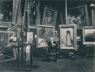 Carolus Duran dans son atelier, vers 1897