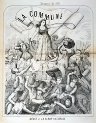 Caricature dédiée à la Garde nationale, Commune de Paris, 1871