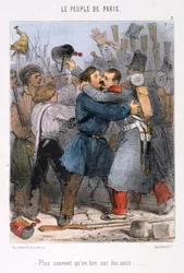Caricature relative à la Commune de Paris, années 1870