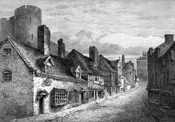 Porte du château, Shrewsbury, Shropshire, 1893
