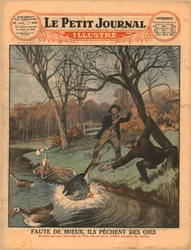 Attraper des oies avec une canne à pêche, 1929