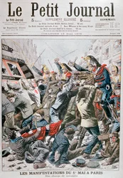 Charge de cavalerie lors de la manifestation du 1er mai à Paris, 1906