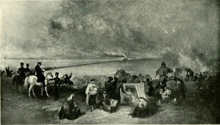 Cawnpore - Le passage du Gange avec les réfugiés de Lucknow... novembre 1857, 1901