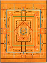 Décoration de plafond, Pompéi, Italie, 1928