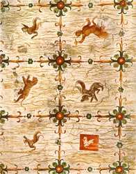 Décoration de plafond dans la Domus Aurea de Néron, Rome, Italie, 1928
