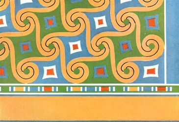 Peintures au plafond dans la tombe de Nes-pa-nefer-her, Sheikh Abd el-Qurna, Thèbes, Égypte, 1928