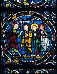Centre du Thabor, vitrail, cathédrale de Chartres, France, 1194-1260