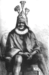 Cetewayo, roi des Zoulous, vers 1880