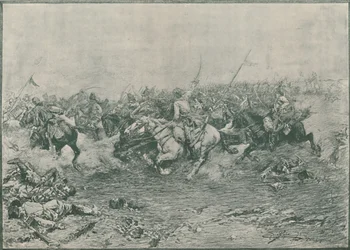 Charge des douzièmes hussards à la bataille de Marengo, 1800, 1896