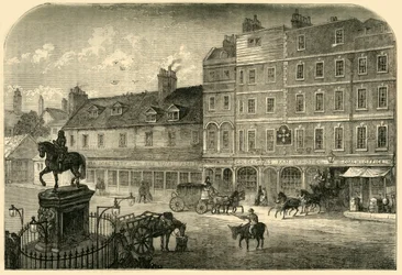 Charing Cross depuis Northumberland House en 1750, 1881