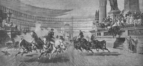 Courses de chars au Circus Maximus à Rome, 19e siècle