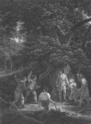 Charles II dans la forêt de Boscobel, 1651, 1800