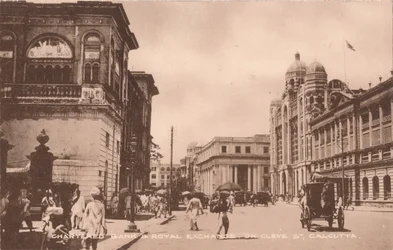 Banque Chartered & Bourse Royale sur Cleve St, Calcutta