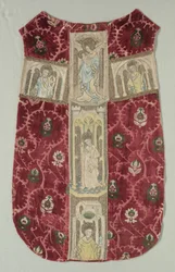 Chasuble avec bande orphrey brodée, 1415-1425