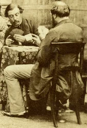 Échecs et cartes, vers 1850
