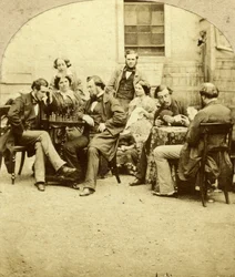 Échecs et cartes, vers 1850s