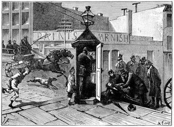 Boîte téléphonique de la police de Chicago, 1886
