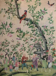 Papier Peint Chinois Peint à la Main, 1928