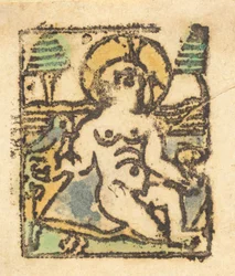 Enfant Jésus avec un oiseau