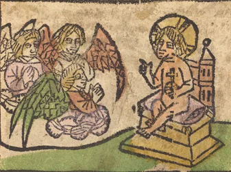 Enfant Jésus avec trois anges