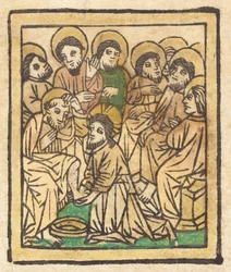Christ lavant les pieds des apôtres, vers 1490