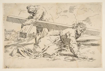 Christ portant la croix sur son dos, copie d