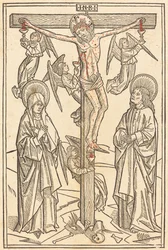 Christ en croix avec des anges
