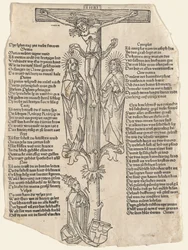 Christ en croix avec le pape Pie II, vers 1475