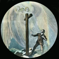 Christian arrive à la croix, vers 1910