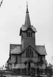 Église, Hammerfest, Finnmark, nord de la Norvège, vers 1920-1930