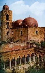 Église de San Giovanni degli Eremiti, Palerme, Sicile, Italie, vers 1923