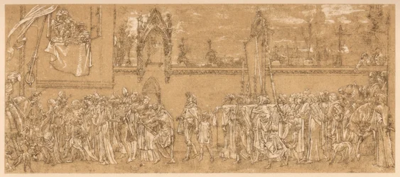 La Madone célébrée de Cimabue est portée en procession