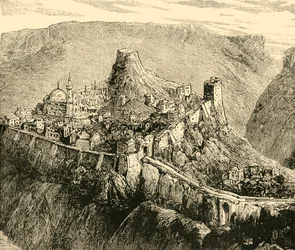 Citadelle et palais des anciens rois de Bulgarie à Tirnova, 1890