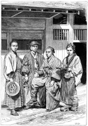 Citoyens de Tokyo, Japon, 1895