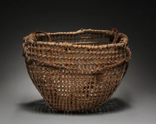 Panier à palourdes avec ligne de tump, fin des années 1800