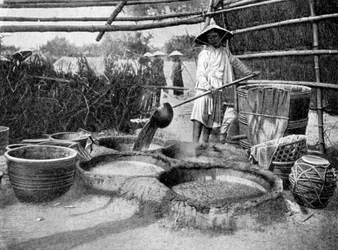 Clarification du jus de canne à sucre, Annam, Vietnam, 1922
