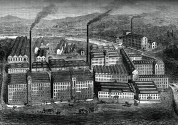 Clarks Anchor Thread Works, Paisley, Écosse, vers 1880