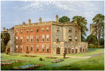 Clifton Hall, Nottinghamshire, maison du baronnet Clifton, vers 1880
