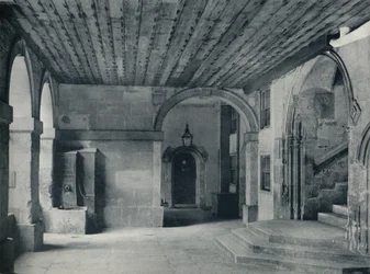 Pompe du cloître et marches du hall, 1926